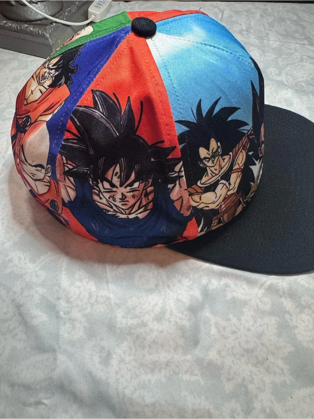 Anime Warrior Kids Snapback Hat - Black & Blue